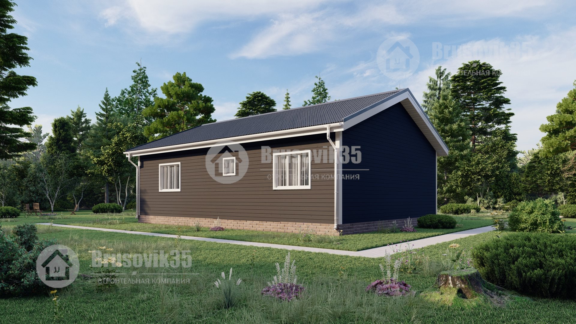 Каркасный дом ДК-040